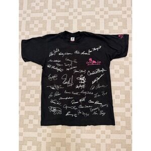 Vintage Actors And Others For Animals Shirt Size Large Celebrity Signatures 90s